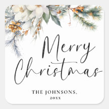 Moderno y elegante Personalizado navideño Feliz Ve