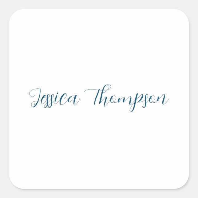 Pegatina Cuadrada Moderno y elegante, sencillo profesional (Anverso)