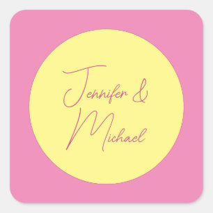 Pegatina Cuadrada Moderno y Minimalista de moda Plata Color sencillo