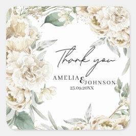 Pegatina Cuadrada Moderno y Minimalista Gracias por favorecer al Bod