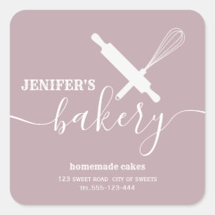 Pegatina Cuadrada Moderno y sencillo bigote profesional de alfileres