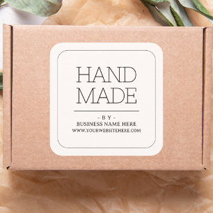 Pegatina Cuadrada Moderno y simple hecho a mano por empresas Minimal