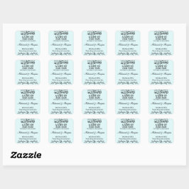 Pegatina Cuadrada Moderno Zam Zam Water Nikah Muslim Wedding Favor