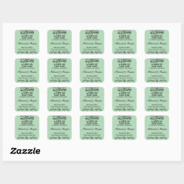Pegatina Cuadrada Moderno Zam Zam Water Nikah Muslim Wedding Favor
