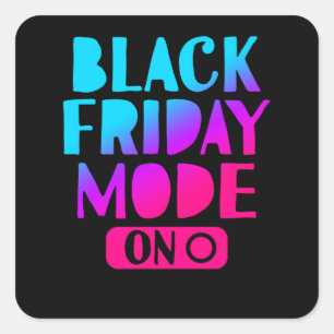 Pegatina Cuadrada Modo Black Friday En Las Compras Deales