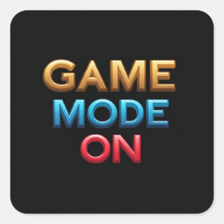 Pegatina Cuadrada Modo de juego activado