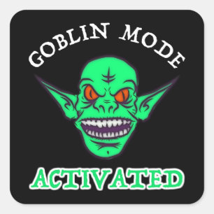 Pegatina Cuadrada Modo Goblin activado