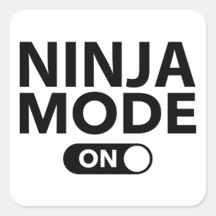 Pegatina Cuadrada Modo Ninja activado