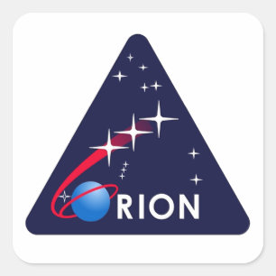 Pegatina Cuadrada Módulo de tripulación Orion