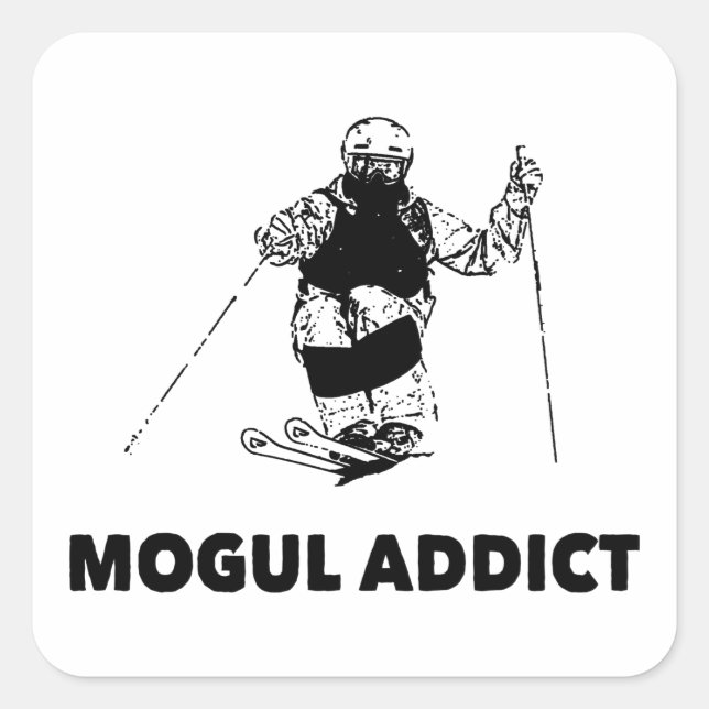 Pegatina Cuadrada Mogul Addict (Anverso)