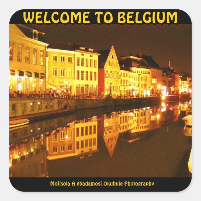 PEGATINA CUADRADA MOJI UN TRABAJO DE ARTE DE OKUBULE 2011 (Anverso)