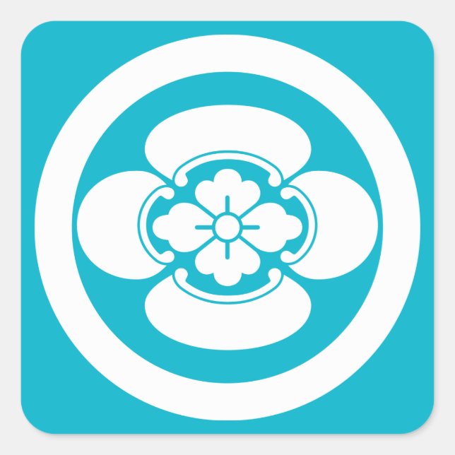 Pegatina Cuadrada Mokko en un círculo (Anverso)