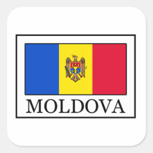 Pegatina Cuadrada Moldavia
