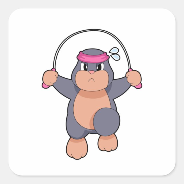 Pegatina Cuadrada Mole Fitness Rope (Anverso)