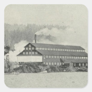 Pegatina Cuadrada Molino de Gualala, California