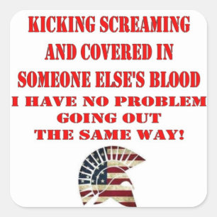 PEGATINA CUADRADA MOLON LABE