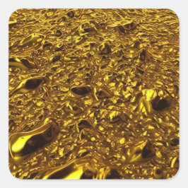 Pegatina Cuadrada Molten Gold