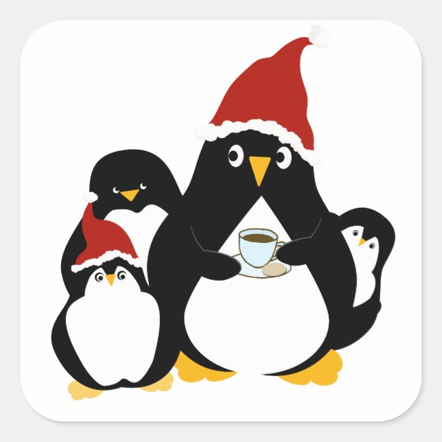 Pegatina Cuadrada Mom Trying to Sneak a Quick Coffee Break (Anverso)