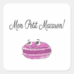 Pegatina Cuadrada Mon Petit Macaron