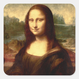 Pegatina Cuadrada Mona Lisa