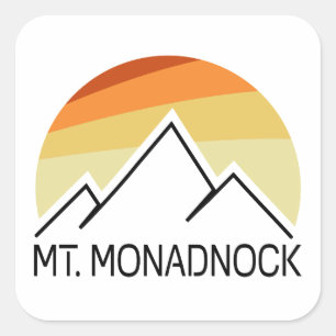 Pegatina Cuadrada Monadnock New Hampshire Retro