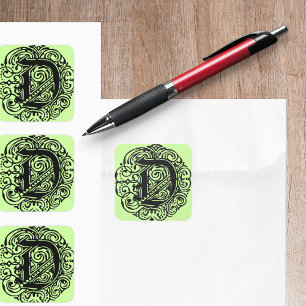 Pegatina Cuadrada Monarchia Black "D"