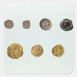 Pegatina Cuadrada Monedas de gasa, c.750-0 a. C.