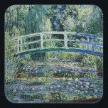 Pegatina Cuadrada Monet - Campo de amapola en Argenteuil<br><div class="desc">Campo de amapola en Argenteuil,  famoso cuadro de Claude Monet.</div>