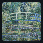 Pegatina Cuadrada Monet - Campo de amapola en Argenteuil<br><div class="desc">Campo de amapola en Argenteuil,  famoso cuadro de Claude Monet.</div>