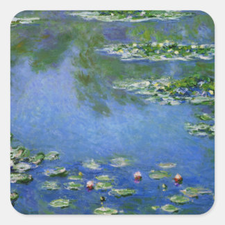 Pegatina Cuadrada Monet Water Lillies