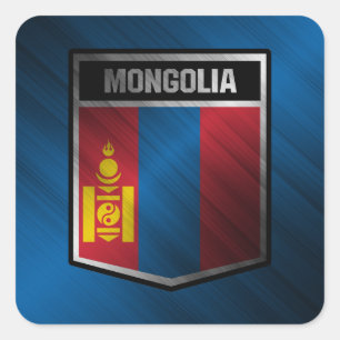 Pegatina Cuadrada Mongolia