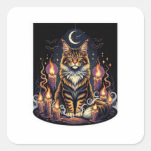 Mono con velas - Halloween de Maine Coon