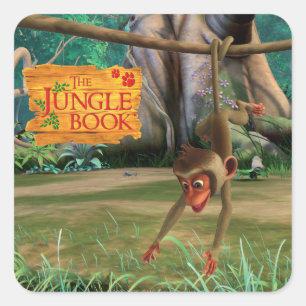 Pegatina Cuadrada Mono del bebé