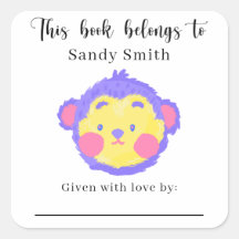 Mono - Este libro pertenece con mensaje