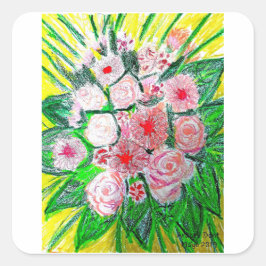 Pegatina Cuadrada Monochromatic