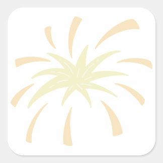 Pegatina Cuadrada Monochromatic Doodle Burst