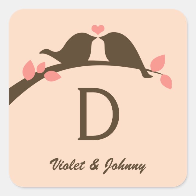 Pegatina Cuadrada Monograma (Anverso)