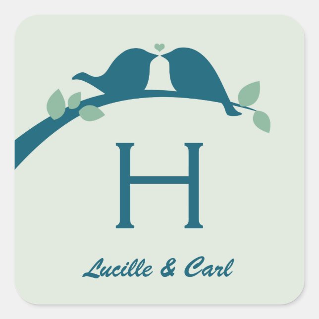 Pegatina Cuadrada Monograma (Anverso)