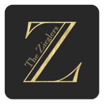 Monograma dorado Z y nombre en cualquier color