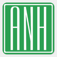 Monograma inicial | Verde y blanco