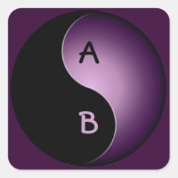 monograma yin yang - púrpura