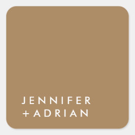 Pegatina Cuadrada monogramado, nombre,