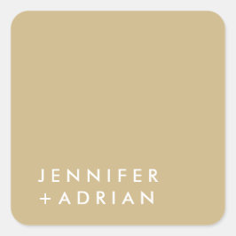 Pegatina Cuadrada monogramado, nombre,