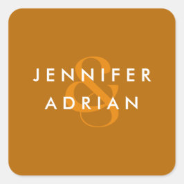 Pegatina Cuadrada monogramado, nombre,