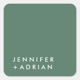 Pegatina Cuadrada monogramado, nombre,