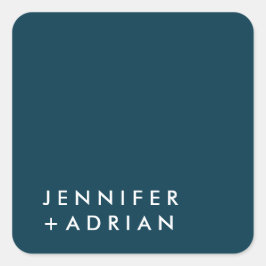 Pegatina Cuadrada monogramado, nombre,