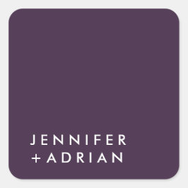 Pegatina Cuadrada monogramado, nombre,