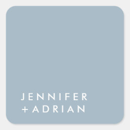 Pegatina Cuadrada monogramado, nombre,