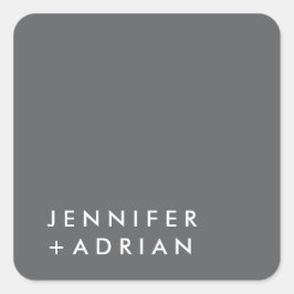 Pegatina Cuadrada monogramado, nombre,