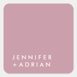 Pegatina Cuadrada monogramado, nombre,